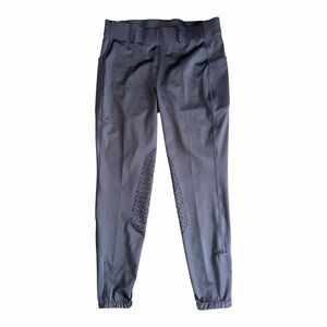 Ovation AeroWick SLC‎ Riding Tights XL 32 Gray Knee Patch Equestrian